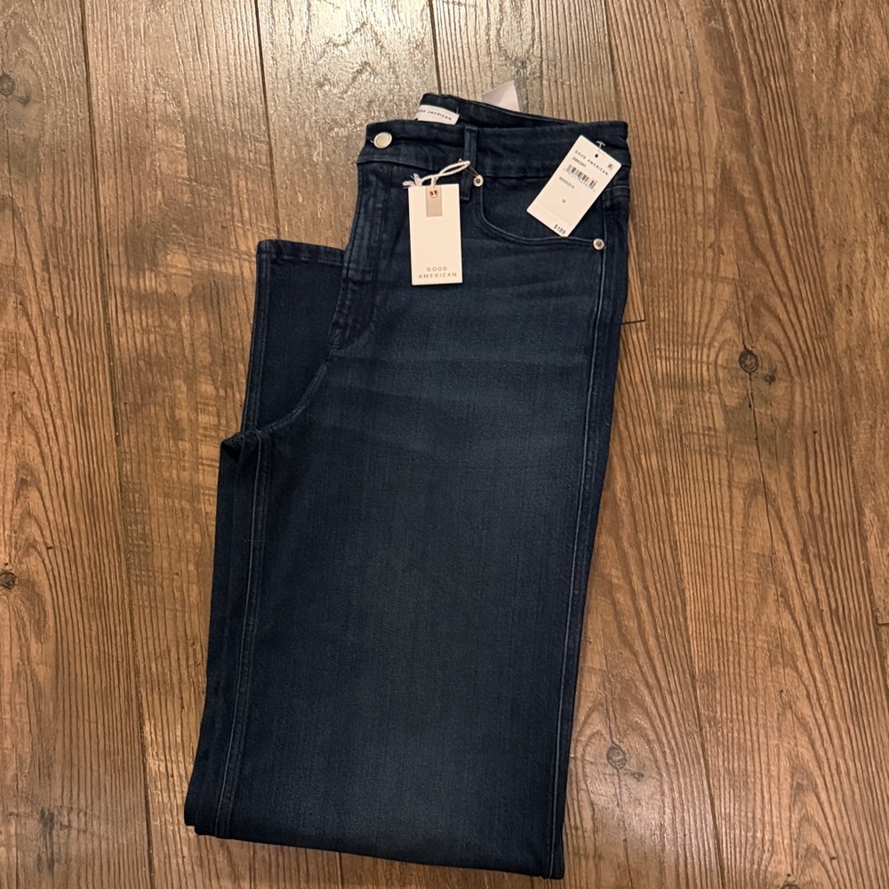 Good American Dark Blue Wide Leg Pants